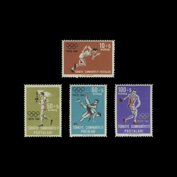 Tokyo Yaz Olimpiyatları (10 Ekim 1964) - Türkiye Cumhuriyeti Pul Koleksiyonu