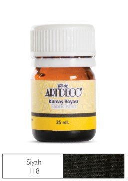 Lisans ARTDECO Kumaş Boyası 25 ml, Siyah