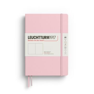 Leuchtturm1917 Not Defteri Orta Boy (A5), Sert Kapak, 251 Numaralandırılmış Sayfa, Pudra - Düz