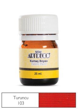 Lisans ARTDECO Kumaş Boyası 25 ml, Turuncu