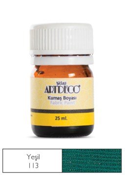 Lisans ARTDECO Kumaş Boyası 25 ml, Yeşil