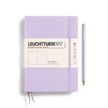Leuchtturm1917 Not Defteri Orta Boy (A5), Sert Kapak, 251 Numaralandırılmış Sayfa, Leylak - Düz