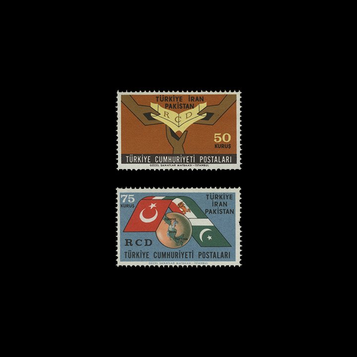 Türkiye, İran ve Pakistan Arasında Bölgesel Kalkınma İşbirliğinin Kuruluşu (21 Temmuz 1965) - Türkiye Cumhuriyeti Pul Koleksiyonu