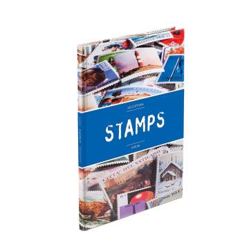 Leuchtturm Pul Defteri STAMPS, 8 Yaprak 16 Sayfa, Küçük Boy (A5), Motifli Mavi Kapak,