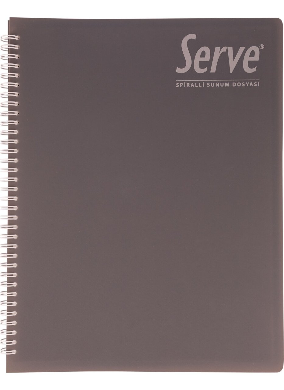 SERVE Sunum Dosyası Spiralli Gri,