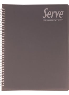 SERVE Sunum Dosyası Spiralli Gri,