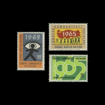 Всеобъемлющая перепись населения (24 октября 1965 года) - Коллекция марок Турецкой Республики