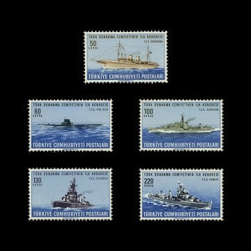 Türk Donanma Cemiyetinin İlk Kongresi (6 Aralık 1965) - Türkiye Cumhuriyeti Pul Koleksiyonu