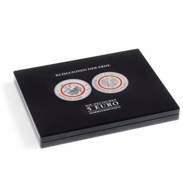 Leuchtturm Volterra ''The Earth's Climate Zones'' Özel Sunum Kutusu, 5 EURO Madeni Paralar için 25 Adet Kapasite