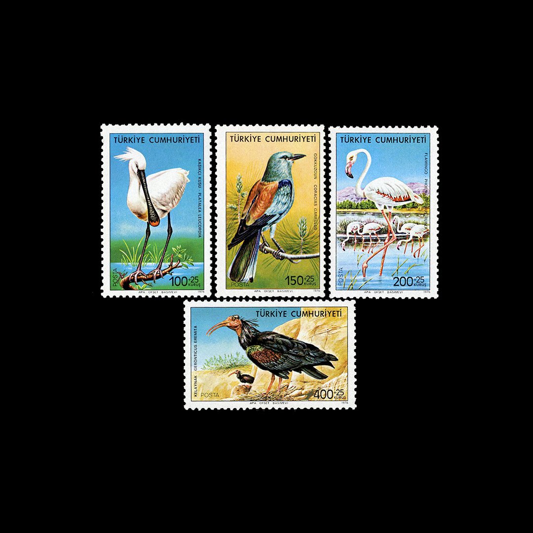 Oiseaux (19 novembre 1976) - Collection de timbres de la République de Turquie