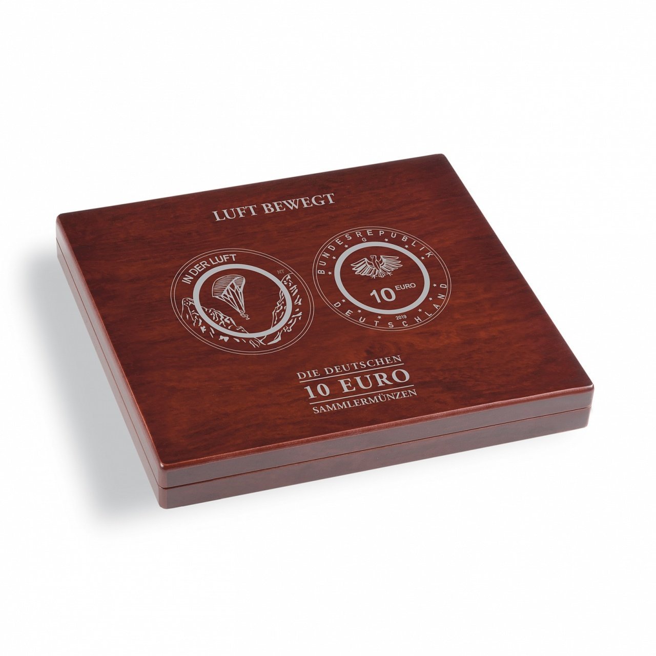 Leuchtturm Volterra Ahşap Sunum Kutusu, 15 Alman 10 EURO'su için Özel Tasarım