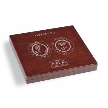 Leuchtturm Volterra Ahşap Sunum Kutusu, 15 Alman 10 EURO'su için Özel Tasarım