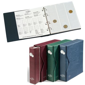 Leuchtturm Numis F, 5 Adet Numis Madeni Para Yaprağı İle Beraber Kasetli - Lacivert