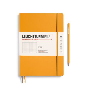 Leuchtturm1917 Not Defteri Tablet Boy (B5), Yumuşak Kapak, 123 Numaralandırılmış Sayfa, Gündoğumu Sarı - Noktalı