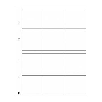 PULKO HistorY 1970 IDEAL Madeni Para Yaprağı, K50 (12 Adet ''KAPPAN'' Karton Madeni Para Kapaması Kapasiteli) (50x50mm - 12Cep'li)