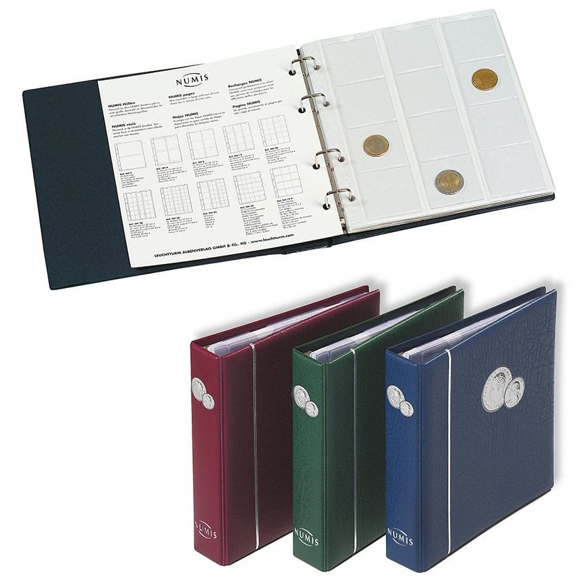 Leuchtturm Numis F, 5 Adet Numis Madeni Para Yaprağı İle Beraber Kasetsiz - Lacivert