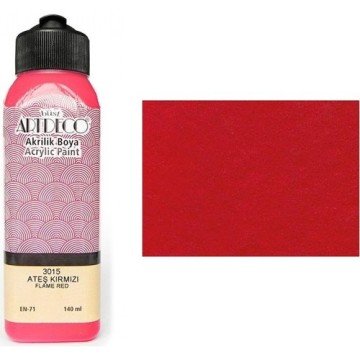 Lisans ARTDECO Akrilik Boya, 140 ml, Ateş Kırmızı