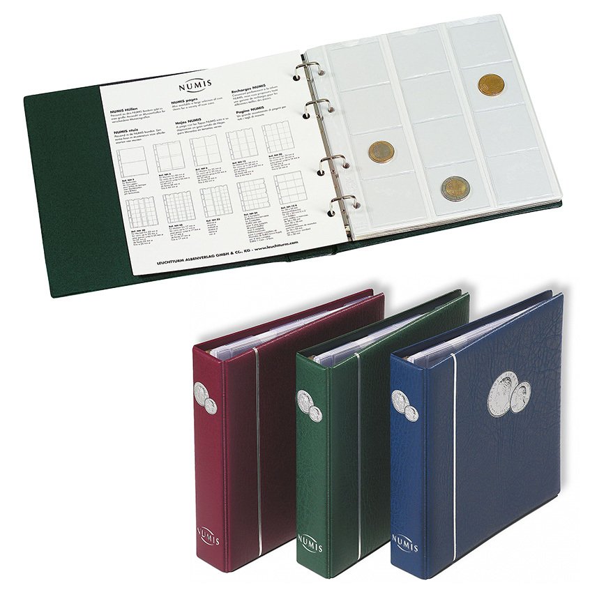 Leuchtturm Numis F, 5 Adet Numis Madeni Para Yaprağı İle Beraber Kasetsiz - Yeşil
