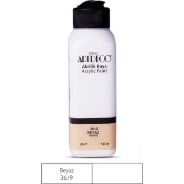 Lisans ARTDECO Akrilik Boya, 140 ml, Beyaz