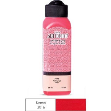 Lisans ARTDECO Akrilik Boya, 140 ml, Kırmızı
