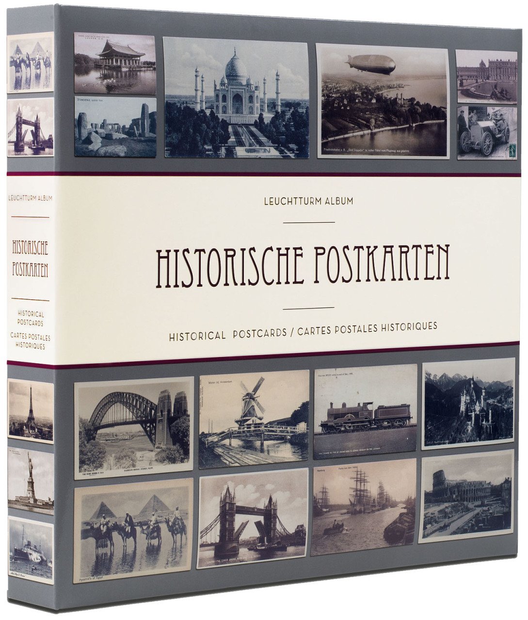 Leuchtturm HISTORISCHE Posta Kartı Koleksiyonları için Albüm, 600 Adet Kapasiteli, Her Yaprakta 6 Cep'li
