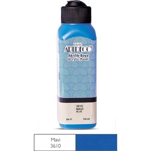 Lisans ARTDECO Akrilik Boya, 140 ml, Mavi