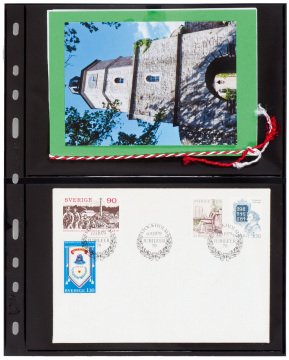 Leuchtturm OPTIMA ''Şeffaf'' ve ''Siyah'' Yapraklar, 2S (120x180mm) (Siyah Zemin)