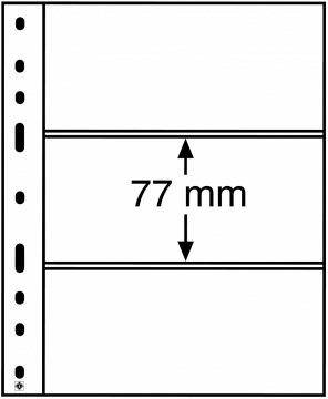 Leuchtturm OPTIMA ''Şeffaf'' ve ''Siyah'' Yapraklar, 3C (77x180mm) (Şeffaf Zemin)
