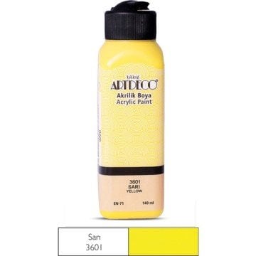 Lisans ARTDECO Akrilik Boya, 140 ml, Sarı