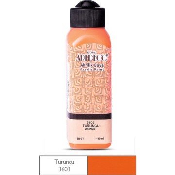 Lisans ARTDECO Akrilik Boya, 140 ml, Turuncu