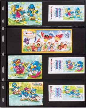 Leuchtturm OPTIMA ''Şeffaf'' ve ''Siyah'' Yapraklar, 4S (58x180mm) (Siyah Zemin)