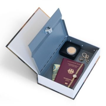 Leuchtturm BOOK SAFE TOSCANA İngilizce, Kitap Şeklinde, Anahtarlı Koleksiyon Saklama Kutusu