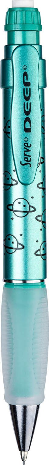 SERVE Deep Uzay Temalı Mekanik Kurşun Kalem 0.7 mm, Metalik Yeşil Gezegen
