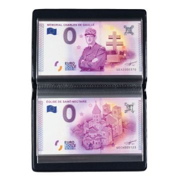 Leuchtturm ROUTE Euro Souvenir Kağıt Para Cep Albümü, 20 Yaprak, Dışdan Dışa Albüm Boyutu (150x95x20mm)
