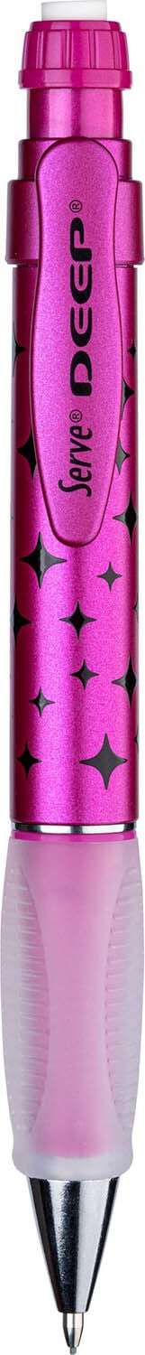 SERVE Deep Uzay Temalı Mekanik Kurşun Kalem 0.7 mm, Metalik Pembe Pırıltı