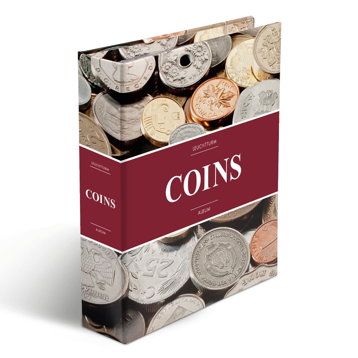Leuchtturm OPTIMA COINS 2023 YENİ Desenli Madeni Para Klasörü, 5 Adet Yaprak Dahil