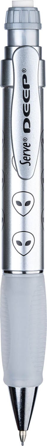 SERVE Deep Uzay Temalı Mekanik Kurşun Kalem 0.7 mm, Metalik Gri Uzaylı