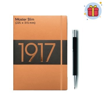 PULKO Metalik Hediye Seti (Leuchtturm1917 Metalik Özel Seri A4 Not Defteri + LAMY Scala Versatil Kalem 180S)