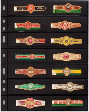 Leuchtturm OPTIMA ''Şeffaf'' ve ''Siyah'' Yapraklar, 7S (30x180mm) (Siyah Zemin)