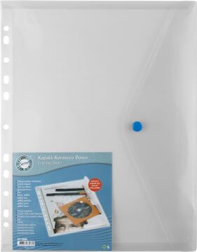 SERVE A4 11 Delikli Çıtçıtlı Zarf Dosya, Dumanlı