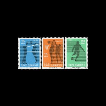 Spor Konulu Sürekli Seri (30 Aralık 1974) - Türkiye Cumhuriyeti Pul Koleksiyonu