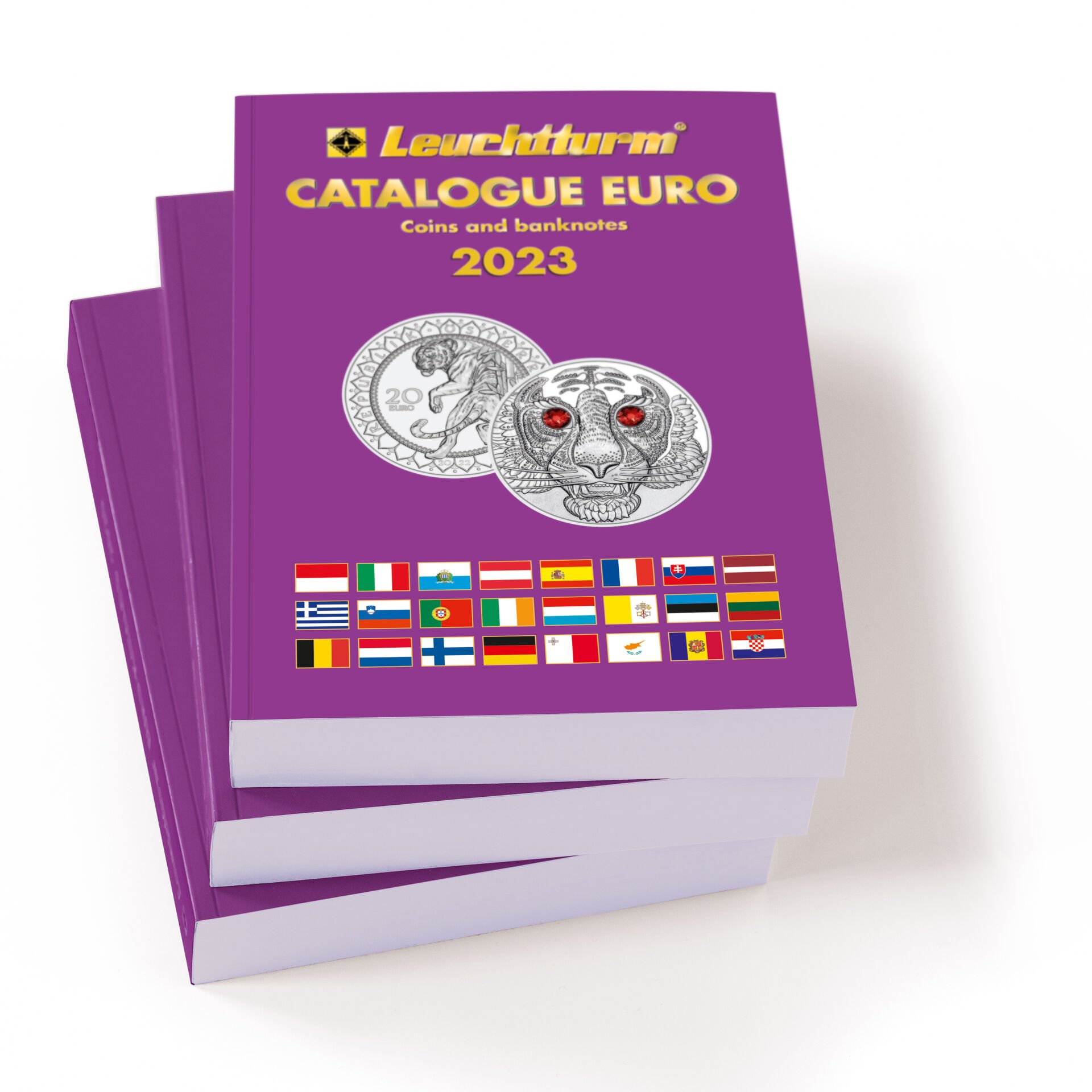 Leuchtturm Madeni para ve banknotlar için Euro Kataloğu 2023, İngilizce