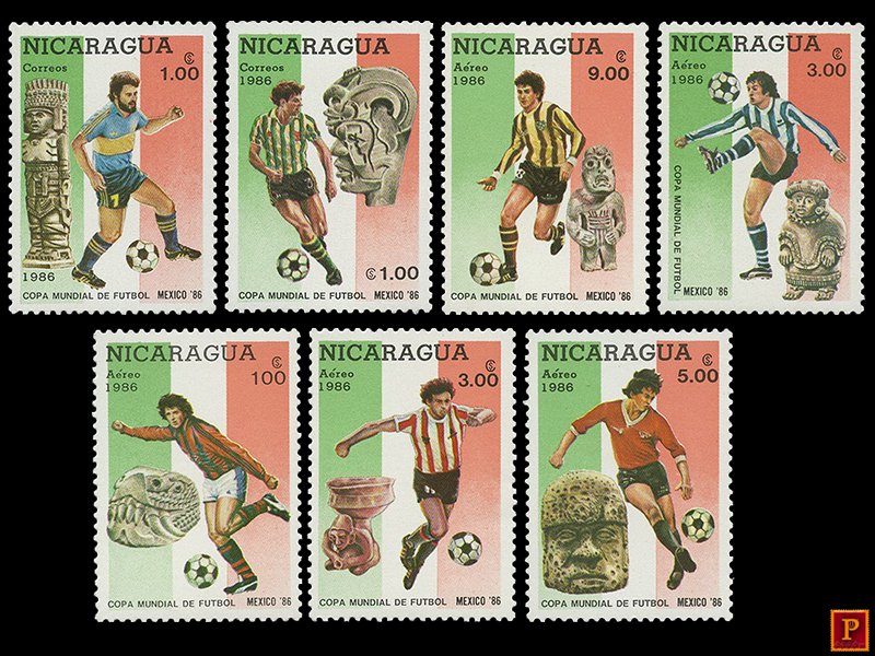PULKO HistorY 1970 Nikaragua - 1986 Mart 20 - Spor (Futbol) Temalı Pul Koleksiyonu