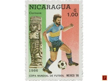 PULKO HistorY 1970 Nikaragua - 1986 Mart 20 - Spor (Futbol) Temalı Pul Koleksiyonu