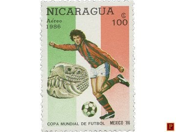 PULKO HistorY 1970 Nikaragua - 1986 Mart 20 - Spor (Futbol) Temalı Pul Koleksiyonu