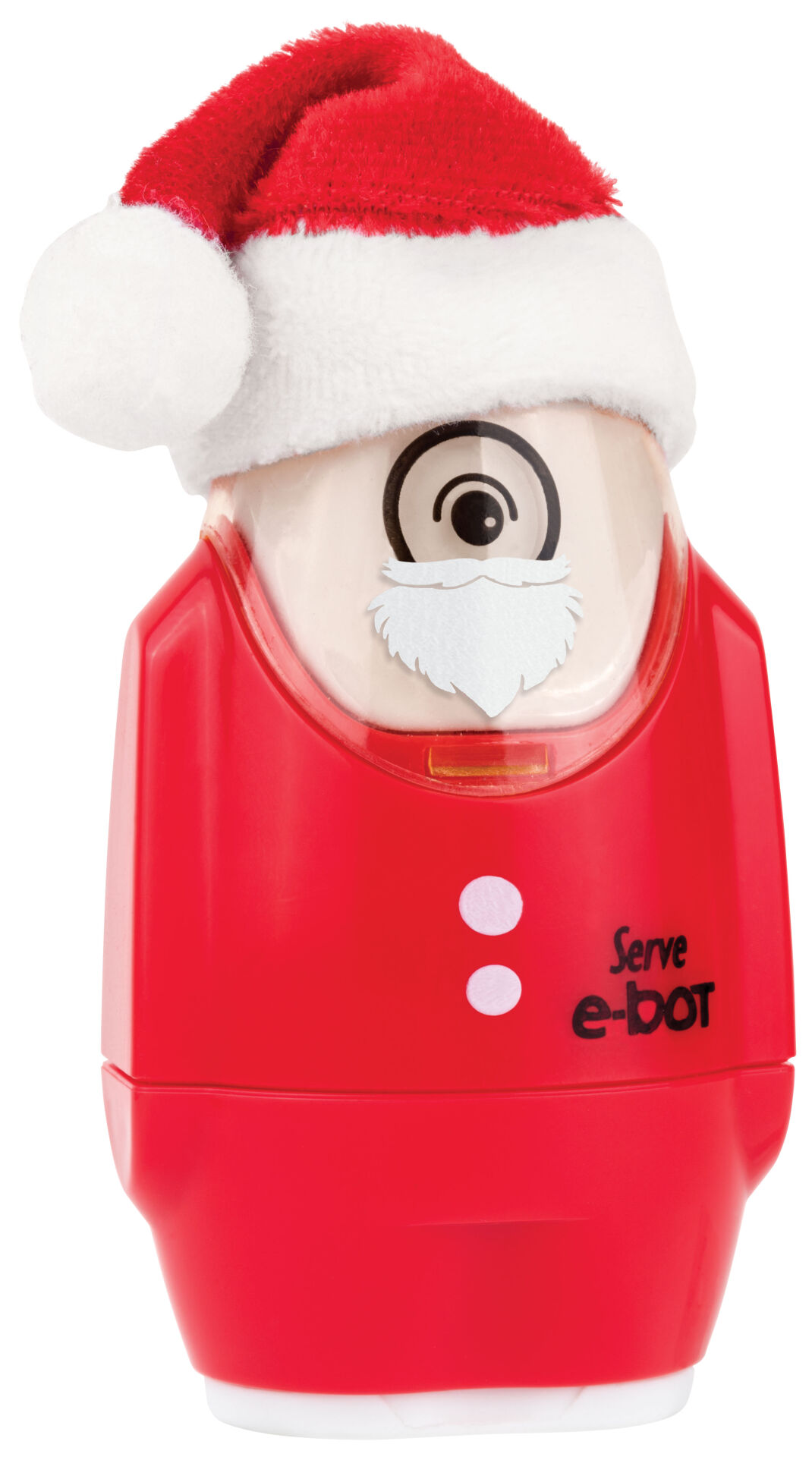 SERVE E-Bot Yılbaşı Serisi Silgili Hazneli Kalemtıraş - Noel Baba