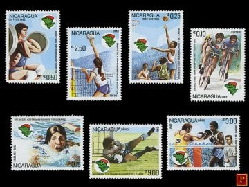PULKO HistorY 1970 Nicaragua - 1982 - Spor Temalı Pul Koleksiyonu
