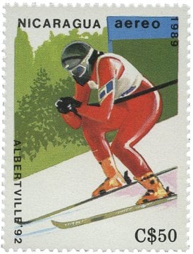 PULKO HistorY 1970 Nikaragua - 1989 - Spor (Kış Sporları) Temalı Pul Koleksiyonu