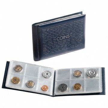 Leuchtturm Madeni Para Cep Albümü 48 (150x105), 8 Yaprak, Her Yaprakta 33mm Çapında 6 Cep'li