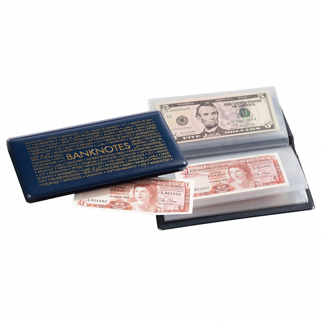 Leuchtturm Kağıt Para Cep Albümü 170 (182x92mm), 20 Yaprak, Dışdan Dışa Albüm Boyutu (205x120mm)